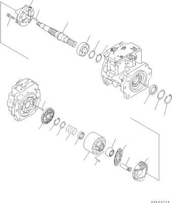 708-1L-00710 708-1L-01710 708-1L-04230 Pour chargeur Komatsu Wa450-6 Wa470-6 Wa480-6 Pompe à piston hydraulique principale