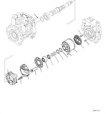 708-1g-00060 708-1g-01060 708-1g-04310 Pour Komatsu Wa470-6 Wa480-6 Pompes à piston hydraulique