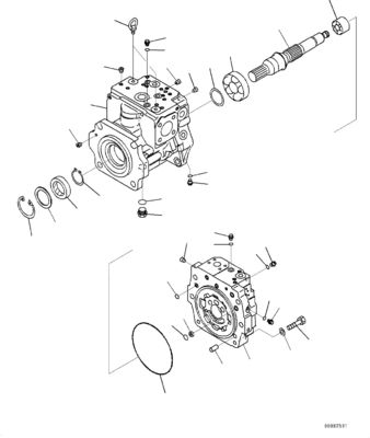 708-1g-00060 708-1g-01060 708-1g-04310 Pour Komatsu Wa470-6 Wa480-6 Pompes à piston hydraulique