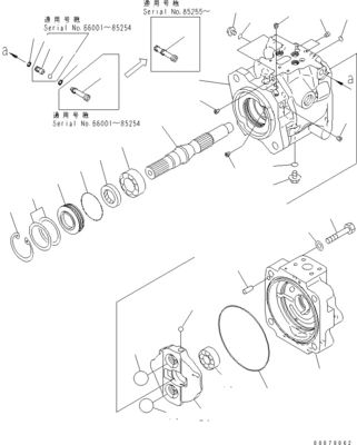 708-1W-00960 708-1W-00850 708-1W-03710 Pour Komatsu WA450-6 WA470-6 WA480-6 pompe à direction à piston hydraulique