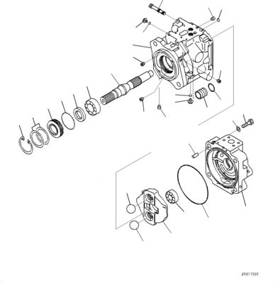 708-1W-00820 708-1W-00731 708-1W-00952 Pour Komatsu WA500-6 Pompes hydrauliques