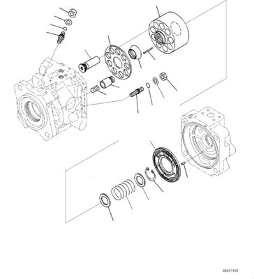 708-1W-00820 708-1W-00731 708-1W-00952 Pour Komatsu WA500-6 Pompes hydrauliques