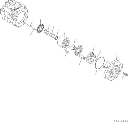 708-1W-00600 708-1S-00910 R7081S00910 R7081W00600 Pour Komatsu D475A-5 Bulldozer pompe hydraulique à ventilateur pompe à piston