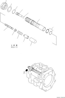 708-1W-00600 708-1S-00910 R7081S00910 R7081W00600 Pour Komatsu D475A-5 Bulldozer pompe hydraulique à ventilateur pompe à piston