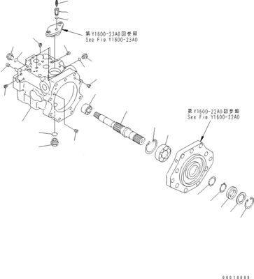 708-1W-00600 708-1S-00910 R7081S00910 R7081W00600 Pour Komatsu D475A-5 Bulldozer pompe hydraulique à ventilateur pompe à piston