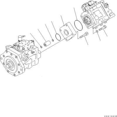 708-1W-00600 708-1S-00910 R7081S00910 R7081W00600 Pour Komatsu D475A-5 Bulldozer pompe hydraulique à ventilateur pompe à piston