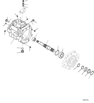 708-1W-00690 708-1W-01690 708-1W-04222 Pour le bulldozer Komatsu D375A-6 pompe à ventilateur hydraulique