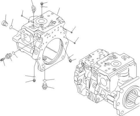 708-2G-00800 708-2G-00801 708-2G-01081 Pour le chargeur Komatsu WA600-6 Pompes hydrauliques Pompes à piston Pompes principales Haute qualité