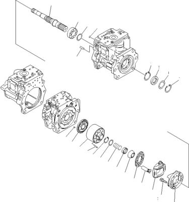 708-2G-00800 708-2G-00801 708-2G-01081 Pour le chargeur Komatsu WA600-6 Pompes hydrauliques Pompes à piston Pompes principales Haute qualité