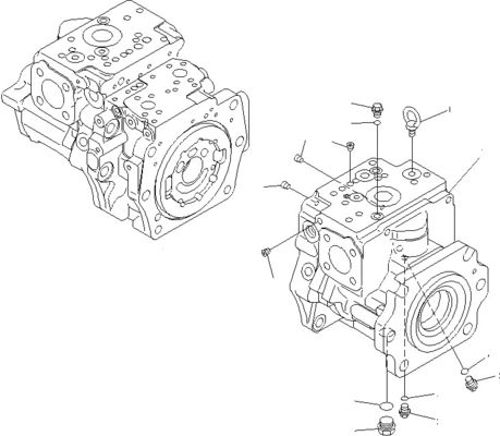 708-2G-00800 708-2G-00801 708-2G-01081 Pour le chargeur Komatsu WA600-6 Pompes hydrauliques Pompes à piston Pompes principales Haute qualité