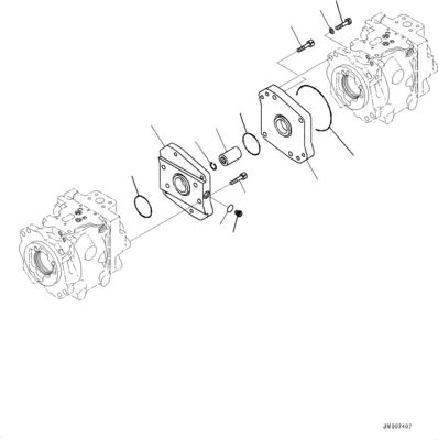 708-1W-02260 708-1W-02270 708-1W-00450 708-1W-00460 Pour camions Komatsu HM400-3 Pompes hydrauliques de direction et pompes de levage