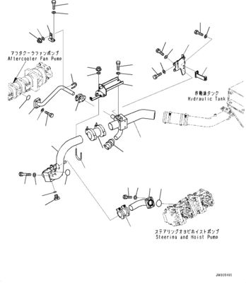 708-1W-02260 708-1W-02270 708-1W-00450 708-1W-00460 Pour camions Komatsu HM400-3 Pompes hydrauliques de direction et pompes de levage
