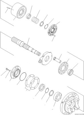 708-2L-00950 708-25-02044 708-2L-00951 708-2L-05420 Pour Komatsu WA800-3 WA900-3 pompe de chargement hydraulique pompe principale