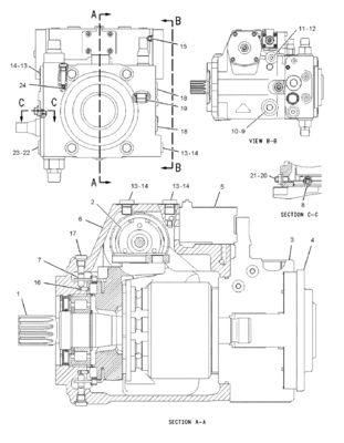 222-1214 2221214 20R3310 Pour la pompe CAT D6N GP-PISTON pompe hydraulique principale