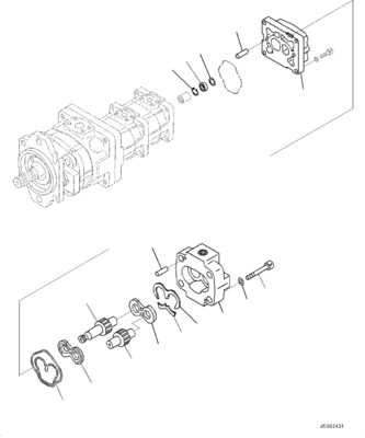 705-56-36051 705-56-36050 705-38-30060 Pour Komatsu chargeur de roues WA320-6 pompe hydraulique GP-PISTON pompe à engrenages