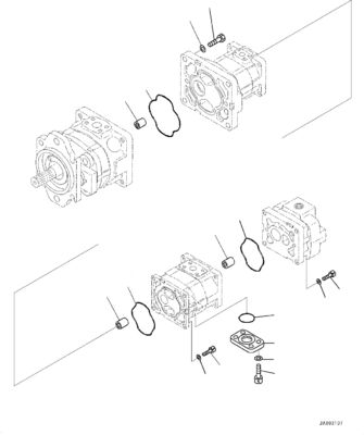 705-56-36051 705-56-36050 705-38-30060 Pour Komatsu chargeur de roues WA320-6 pompe hydraulique GP-PISTON pompe à engrenages