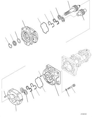 705-56-36051 705-56-36050 705-38-30060 Pour Komatsu chargeur de roues WA320-6 pompe hydraulique GP-PISTON pompe à engrenages