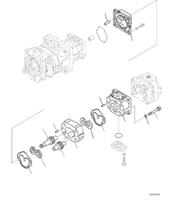 705-56-36051 705-56-36050 705-38-30060 Pour Komatsu chargeur de roues WA320-6 pompe hydraulique GP-PISTON pompe à engrenages