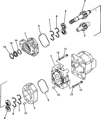705-52-40100 705-52-40001 705-32-37740 Pour le bulldozer Komatsu D375-5 pompe principale hydraulique