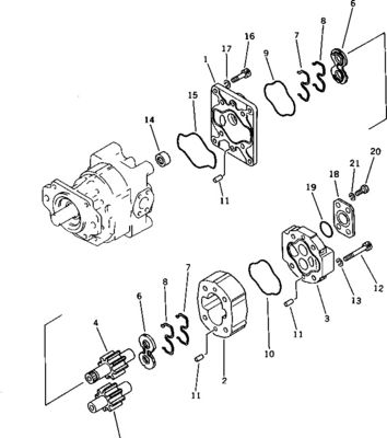 705-52-40100 705-52-40001 705-32-37740 Pour le bulldozer Komatsu D375-5 pompe principale hydraulique