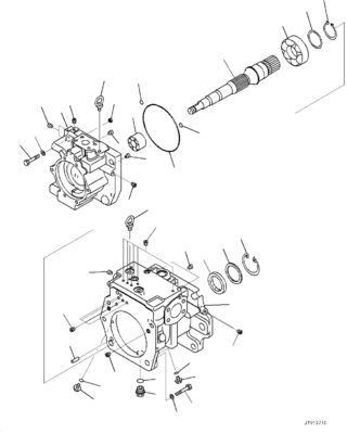 708-1H-00260 708-1H-01260 Pour le bulldozer Komatsu D375A-6 D375A-6R Pompe hydraulique principale