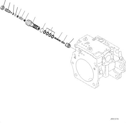 708-1H-00261 708-1H-01261 708-1H-04270 Pour le bulldozer Komatsu D375A-8 Pompe hydraulique principale