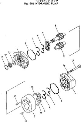 705-12-32110 Pour le bulldozer Komatsu D37PX-21 D37EX-21 D31S-17 D31PX-21 Pompes hydrauliques
