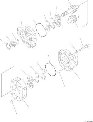 705-17-02022 705-22-31220 Pour les bulldozers Komatsu D31EX-22 D31PX-22 D37EX-22 D37PX-22 Pompes hydrauliques
