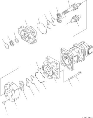 705-14-41010 705-14-41040 Pour les bulldozers Komatsu D155AX-5 WA450 470-1 Pompes hydrauliques Pompes à pistons
