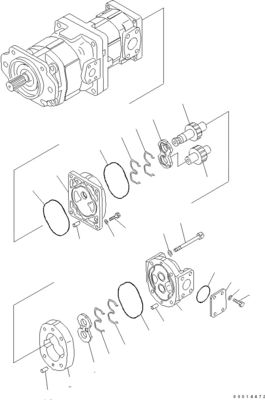 705-14-41010 705-14-41040 Pour les bulldozers Komatsu D155AX-5 WA450 470-1 Pompes hydrauliques Pompes à pistons