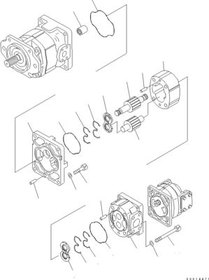 705-14-41010 705-14-41040 Pour les bulldozers Komatsu D155AX-5 WA450 470-1 Pompes hydrauliques Pompes à pistons