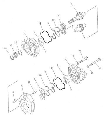 705-14-41010 705-14-41040 Pour les bulldozers Komatsu D155AX-5 WA450 470-1 Pompes hydrauliques Pompes à pistons