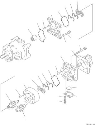 705-32-37430 705-32-27540 705-32-43210 Pour Komatsu D375-3 Bulldozer pompe hydraulique principale