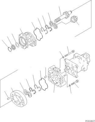 705-32-37430 705-32-27540 705-32-43210 Pour Komatsu D375-3 Bulldozer pompe hydraulique principale