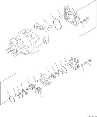 705-32-37430 705-32-27540 705-32-43210 Pour Komatsu D375-3 Bulldozer pompe hydraulique principale