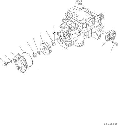 708-1H-00250 708-1H-00251 Pour le bulldozer Komatsu D155AX-6 D155AX-6A Pompes hydrauliques principales