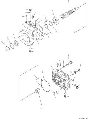 708-1H-00021 708-1H-01021 708-1H-04111 Pour le bulldozer Komatsu D275AX-5 Pompes hydrauliques principales ÉQUIPEMENT de travail d'origine
