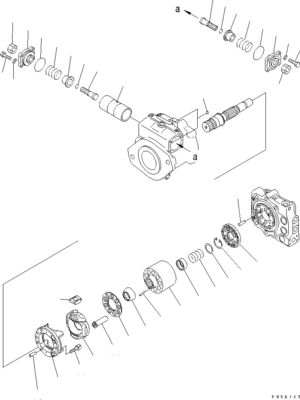 708-1H-00021 708-1H-01021 708-1H-04111 Pour le bulldozer Komatsu D275AX-5 Pompes hydrauliques principales ÉQUIPEMENT de travail d'origine