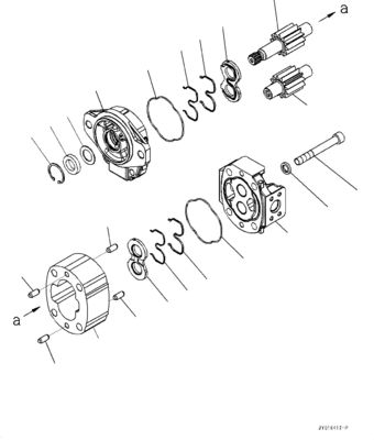 705-22-31230 Pour le bulldozer Komatsu D37EX-23 D37PX-23 D39EX-23 D39PX-23 pompe à charge hydraulique pompe à huile hydraulique