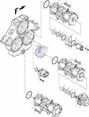95177940 89652440 Pour les excavatrices Komatsu PC4000-6 Moteur de ventilateur hydraulique