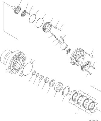 708-7H-00040 708-7H-11110 Pour Komatsu D275AX-5EO Bulldozer hydraulique H.S.S. MOTOR Originale de haute qualité