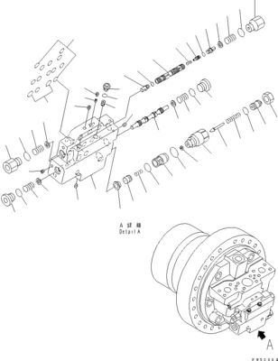 708-7H-00040 708-7H-11110 Pour Komatsu D275AX-5EO Bulldozer hydraulique H.S.S. MOTOR Originale de haute qualité