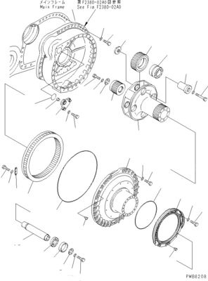 195-27-00801 195-27-00811 Pour le bulldozer Komatsu D375A-8 Assemblage de déplacement Le moteur d'entraînement final d'origine après-vente