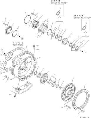195-27-00801 195-27-00811 Pour le bulldozer Komatsu D375A-8 Assemblage de déplacement Le moteur d'entraînement final d'origine après-vente