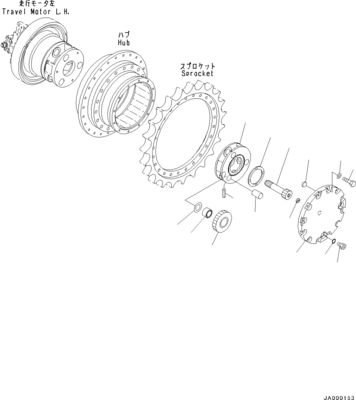 11Y-27-40500 11Y-27-40600 Pour le bulldozer Komatsu D37EX-23 D39EX-23 D37PX Assemblage de déplacement