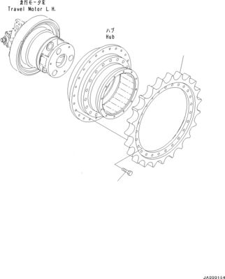 11Y-27-40500 11Y-27-40600 Pour le bulldozer Komatsu D37EX-23 D39EX-23 D37PX Assemblage de déplacement