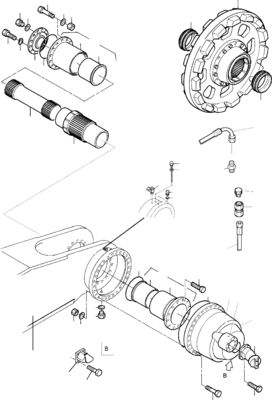 65489140 Pour les excavateurs Komatsu PC3000-6 4000-6 7000-6 8000-6 MOTEUR DE VÉROITÉ hydraulique Moteur de conduite