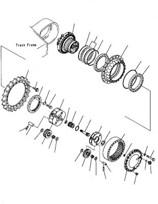 207-27-00260 708-8H-00320 Pour les excavatrices Komatsu PC300-7 340NLC-7 350-7 Assemblage de déplacement