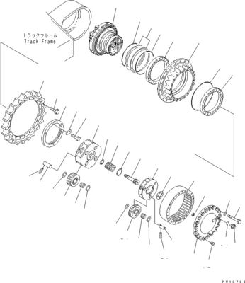 207-27-00260 708-8H-00320 Pour les excavatrices Komatsu PC300-7 340NLC-7 350-7 Assemblage de déplacement