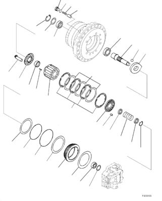 207-27-00260 708-8H-00320 Pour les excavatrices Komatsu PC300-7 340NLC-7 350-7 Assemblage de déplacement